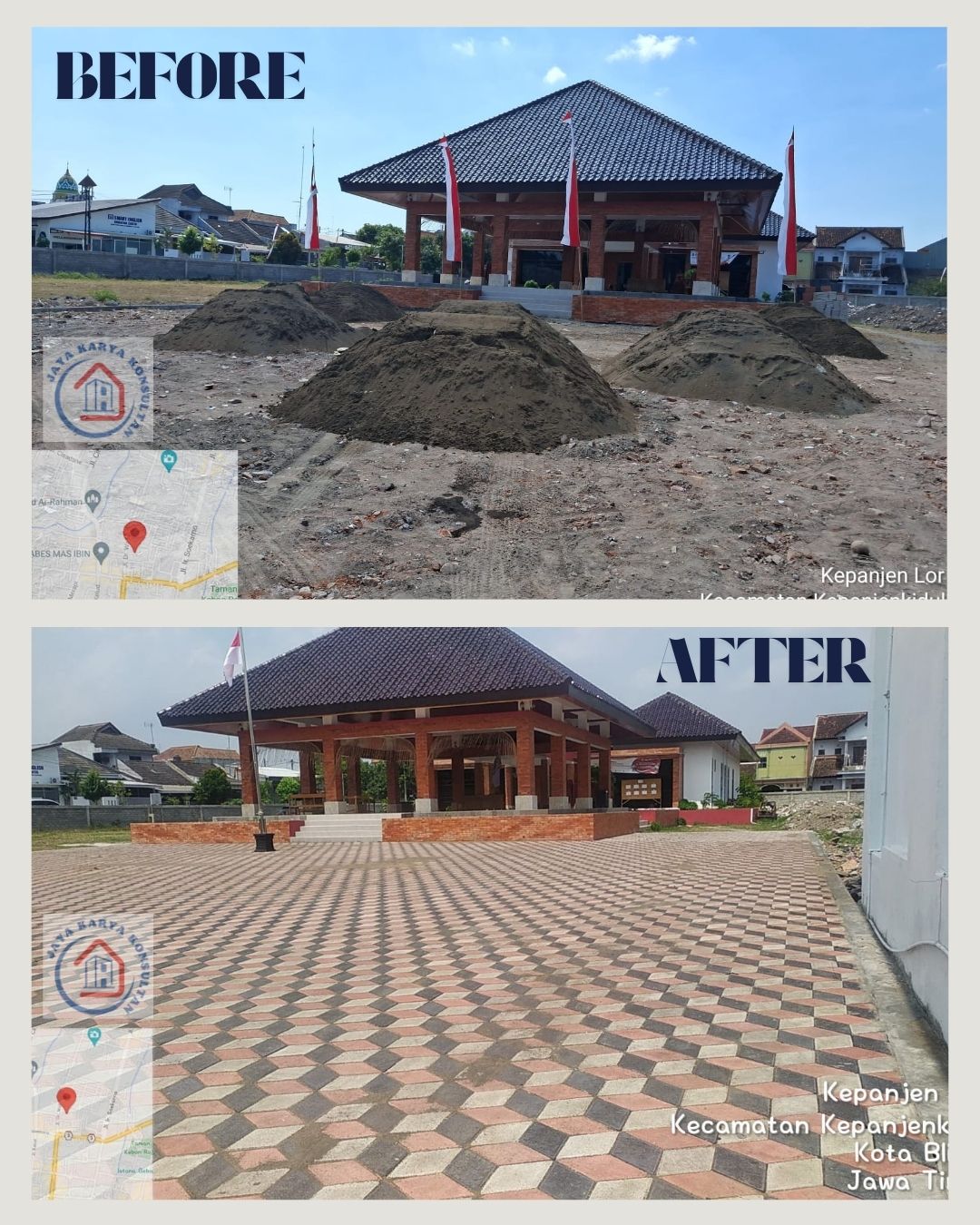 Pengawasan Pemasangan Paving Stone Kelurahan Kepanjenlor